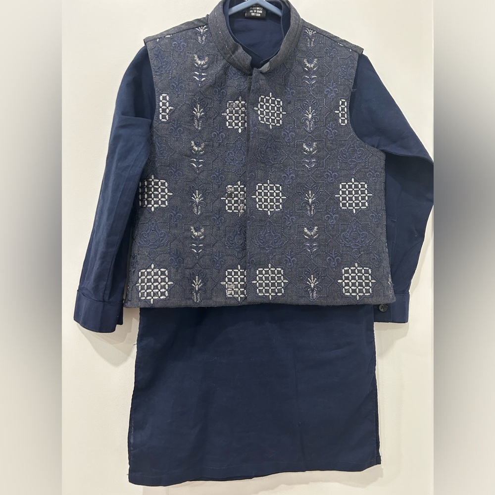 Pakistani Boys Salwar Kameez with Waistcoat